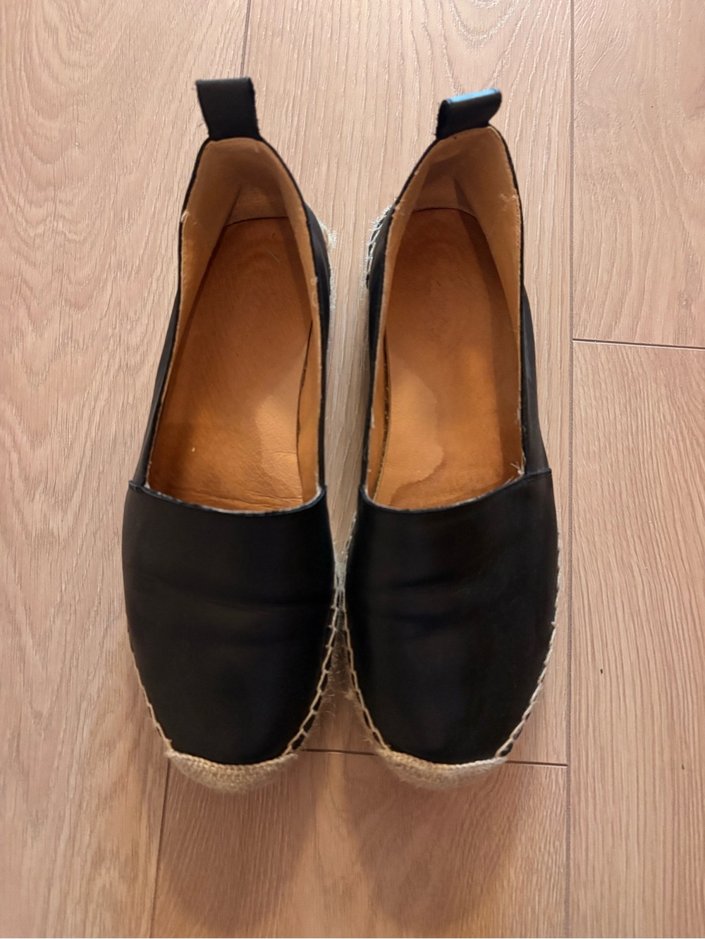 Black Espadrille Slip-On Flats - Women's Casual Shoes